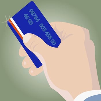 Credit card in a businessman's hand