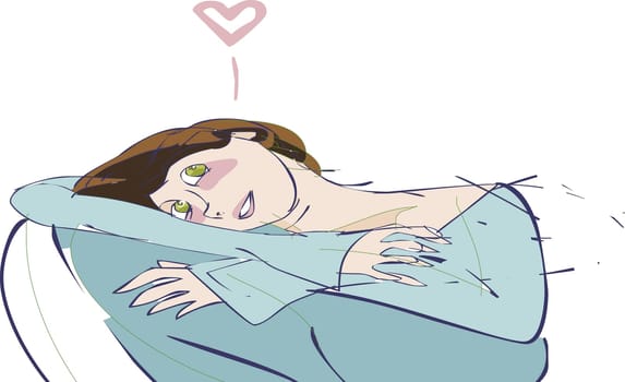Young woman lying down