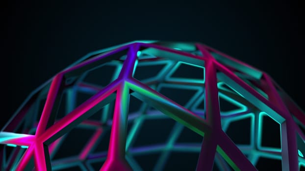 Rainbow glass composition, 3d rendering. Computer generated abstract background.