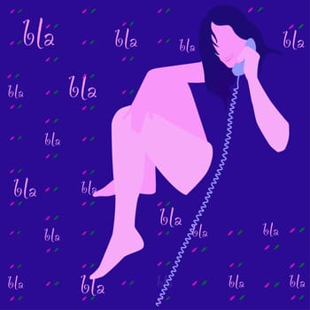 Young woman talking on the telephone