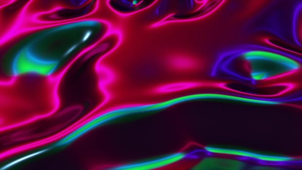 Computer generated realistic background of weaving iridescent fabric, 3D rendering background