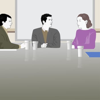 Businesspeople discussing