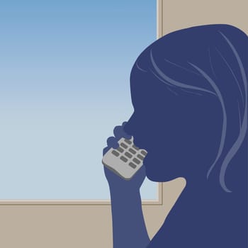 Young woman talking on a mobile phone