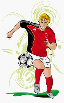 Soccer playing player soccer