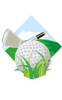 Golf club near a golf ball