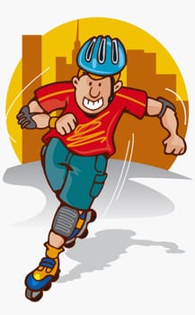 Boy skating