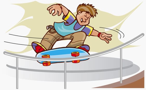 Boy skateboarding