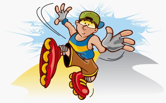 Boy skating