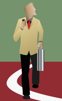Businessman carrying a briefcase