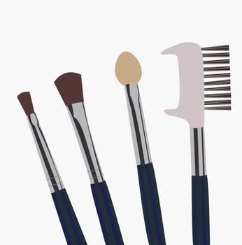 Close-up of make-up brushes
