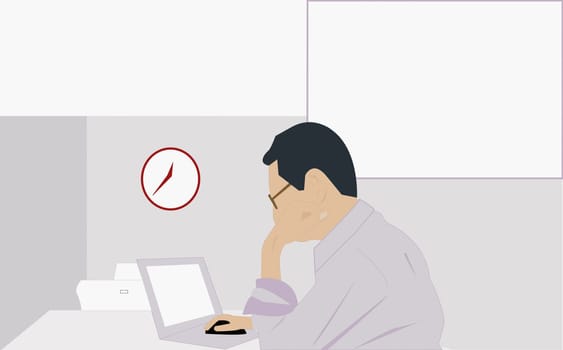 Businessman using a laptop