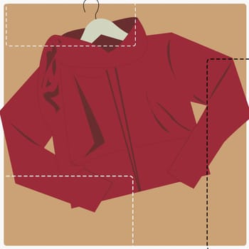 Close-up of a jacket on a hanger