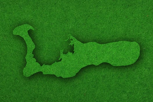 Map of Grand Caiman Island on green felt