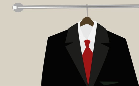 Business suit on a hanger