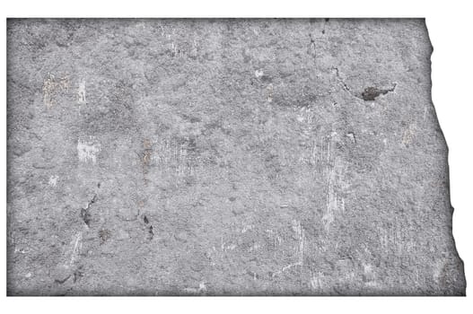 Map of North Dakota on weathered concrete