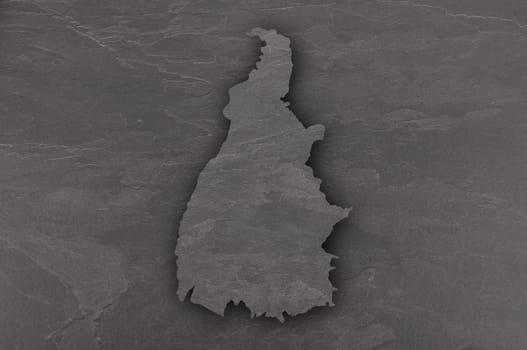 Map of Tocantins on dark slate