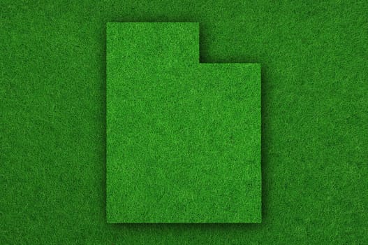 Map of Utah on green felt