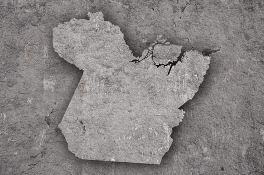 Map of Para on weathered concrete