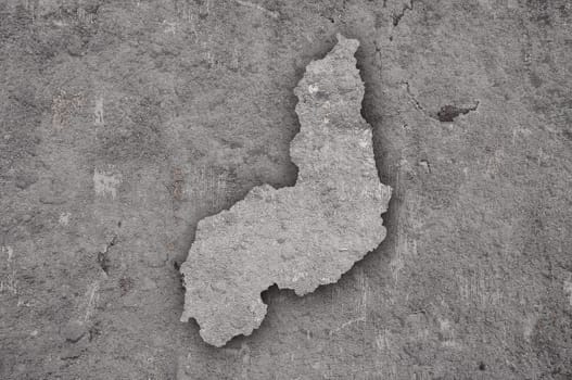 Map of Piaui on weathered concrete