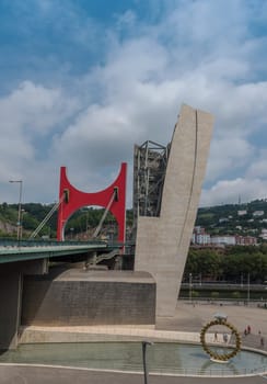 The La Salve road bridge over Nervion River, Bilbao, Spain