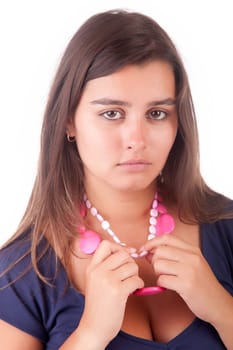 Beautiful woman portrait - isolated