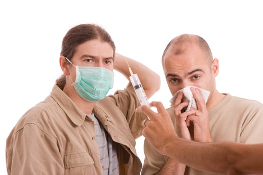 Man infected with h1n1 virus terrorizing his friends