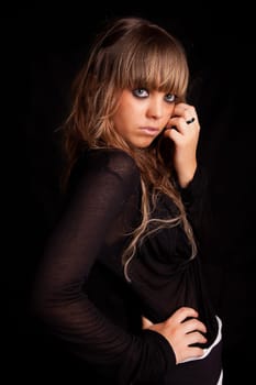 Young casual woman portrait - isolated