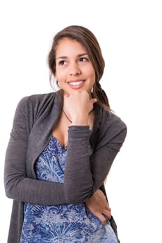Studio shot of a beautiful young casual woman