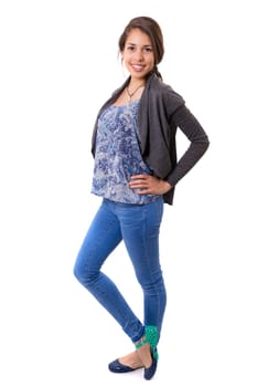 Studio shot of a beautiful young casual woman