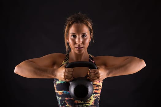 A beautiful young woman exercising - fitness concept