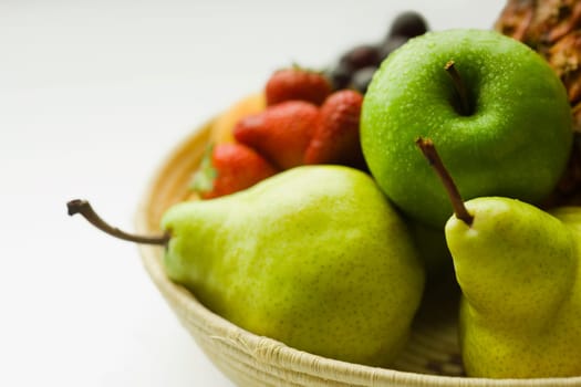 Close_up of a basket of fruits