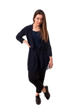 Studio shot of a beautiful young casual woman