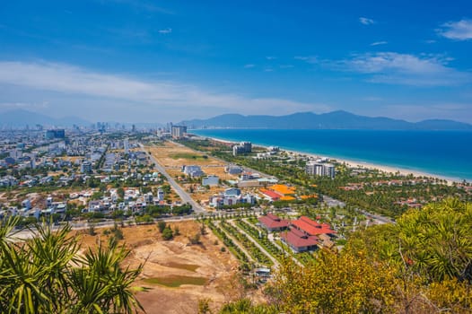 Scenic view of Da Nang city from Marble Mountain