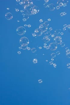 Soap bubbles in the sky, Washington DC, USA