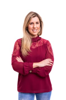 Studio shot of a beautiful young casual woman