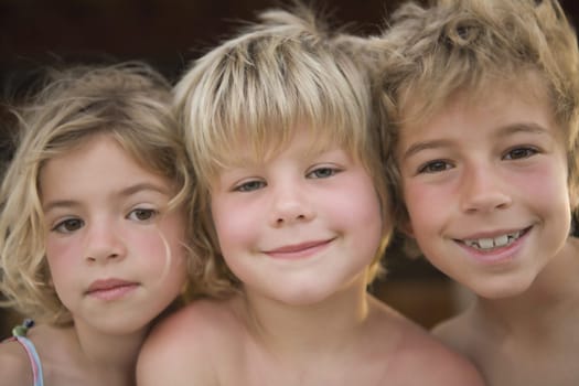 Portrait of three children
