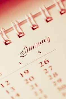 Close_up of a desk calendar