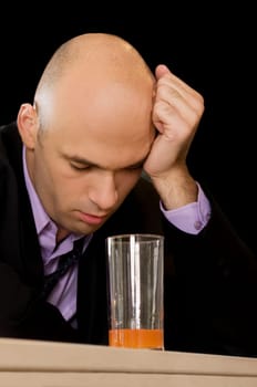 Businessman in a bar