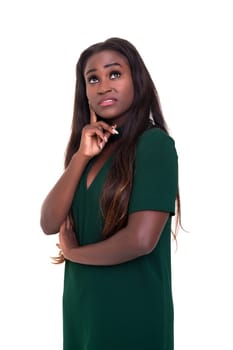 Young business african woman having a great idea