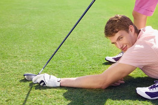 Couple playing golf in a golf course, Biltmore Golf Course, Coral Gables, Florida, USA