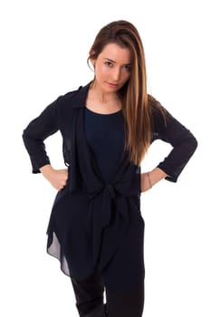 Studio shot of a beautiful young casual woman