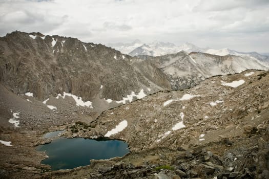 Clouds over a mountain range