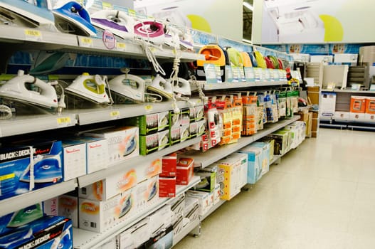 Electronic products in a supermarket