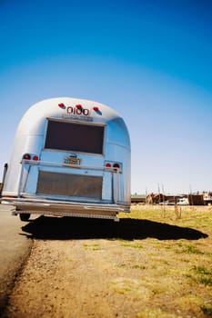 Motor home at the roadside, Las Vegas, Nevada, USA