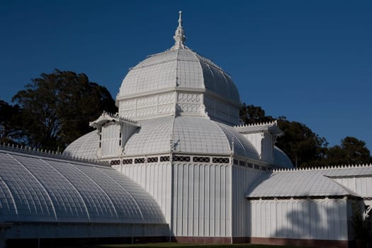 Greenhouse in a park, Conservatory Of Flowers, Golden Gate Park, San Francisco, California, USA