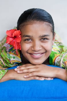 Portrait of a woman smiling