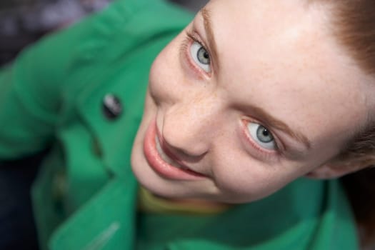 Portrait of a teenage girl smiling
