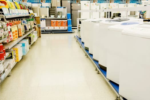 Electronic products in a supermarket