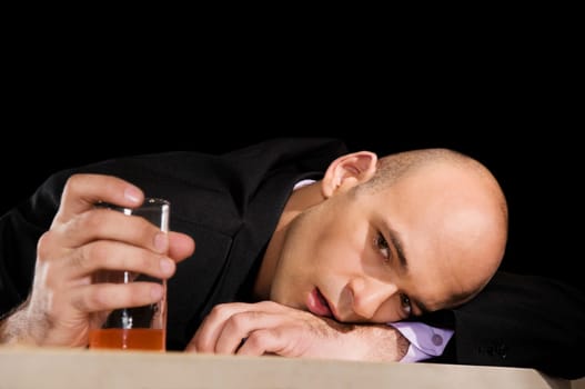 Businessman in a bar