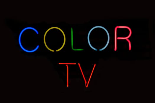 Close_up of a neon sign